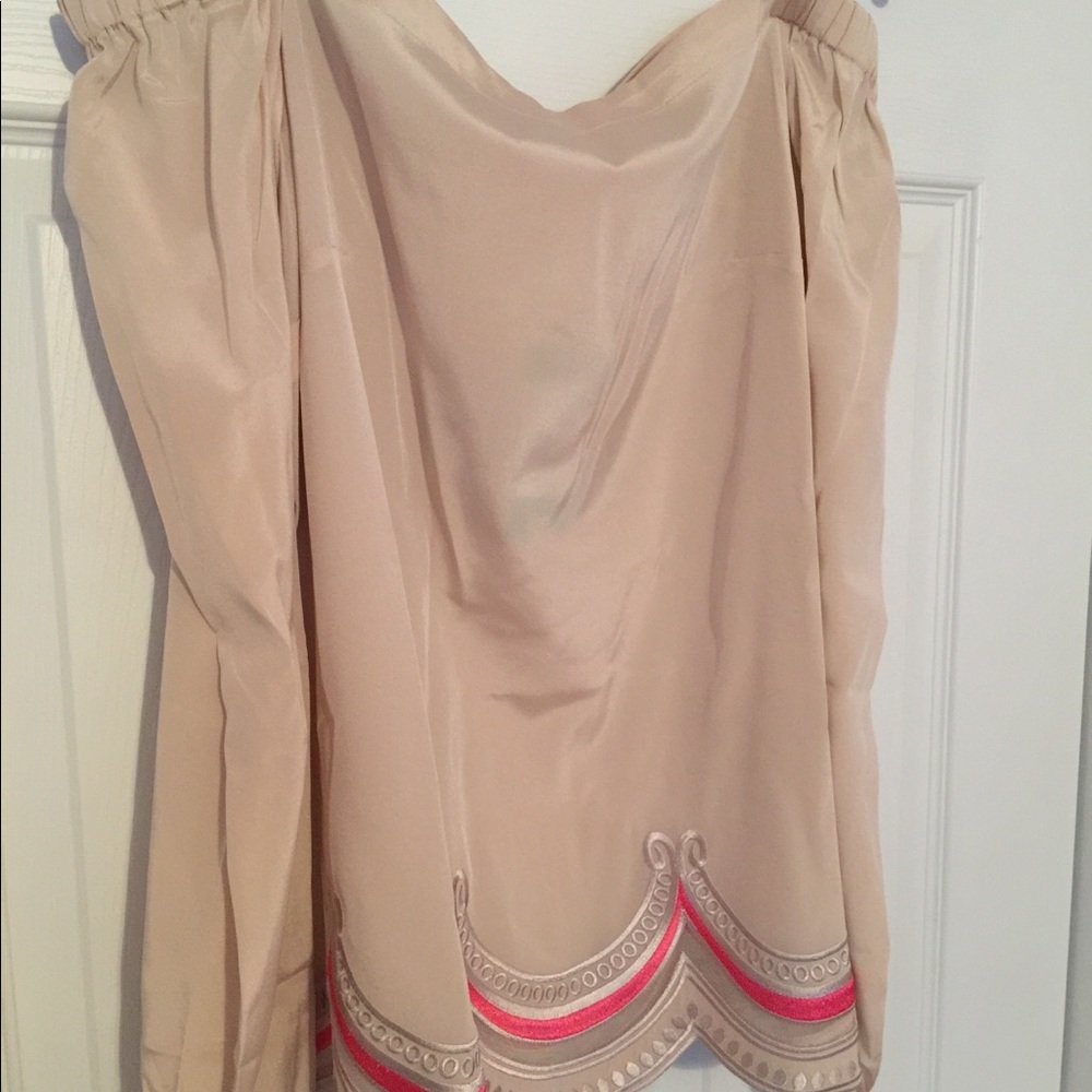 Gorgeous silk off the shoulder top
